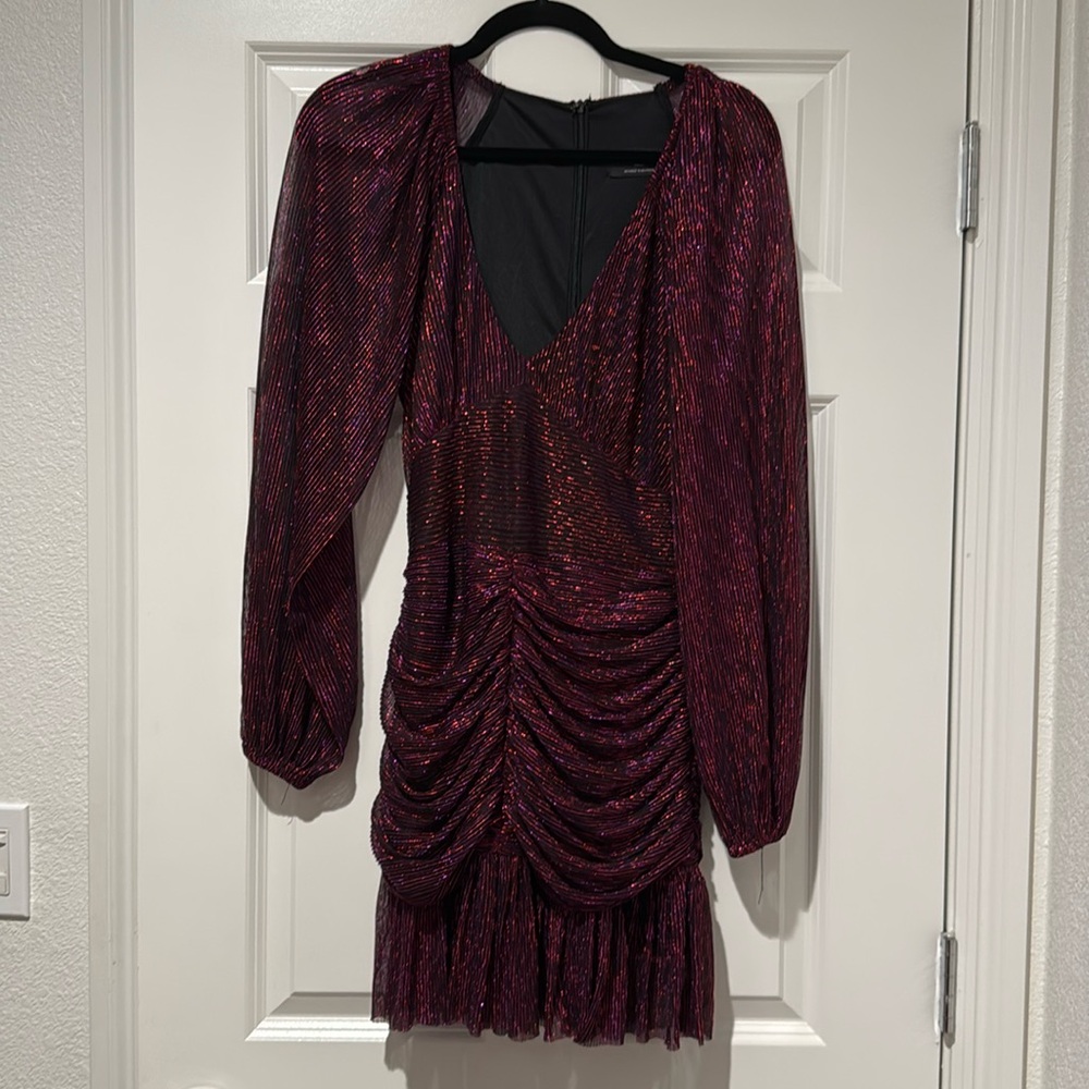 MINKPINK Holiday Dress Black/Red/Purple Size S
